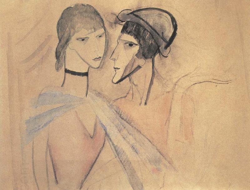 Marie Laurencin Younger boy and girl China oil painting art